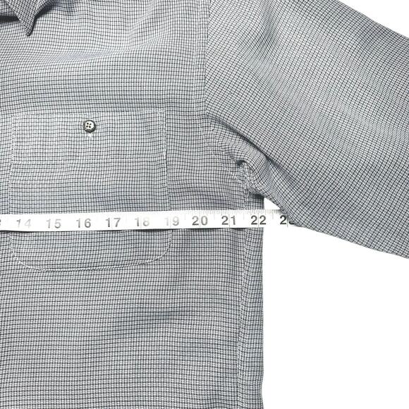 Yves Saint Laurent | Crosshatch Pattern Light Button Up Dress Shirt | Medium - Picture 5 of 13